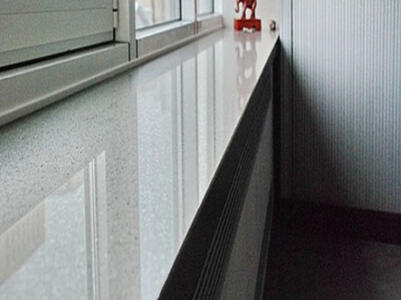 Подоконник на балкон из акрилового камня Samsung Radianz Gentle Gray
